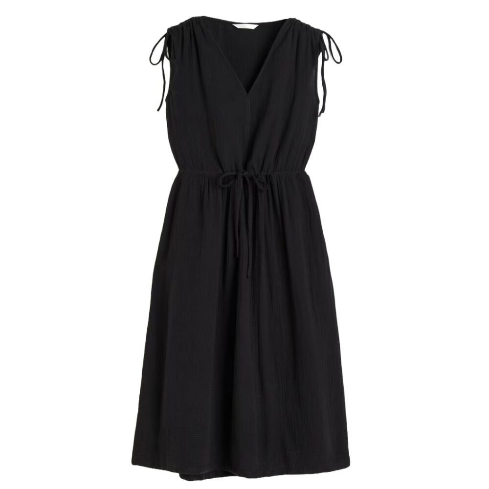 H&M Drawstring Detail Dress in Black | Size M